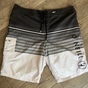 O'Neill Black and Gray Men's Board Shorts